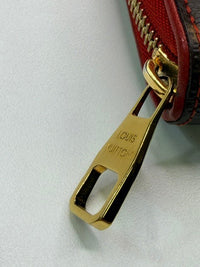 Louis Vuitton Retiro Zippy Wallet Monogram Cherry Red Leather