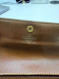 Louis Vuitton Vintage Monogram Continental Long Snap Wallet Brown