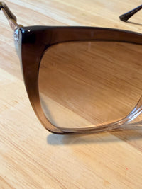 Jimmy Choo Brown Gradient Cat Eye Sunglasses with Crystal Detail