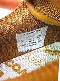 Coach Womens Soho Mixed Signature Patchwork Sneakers Beige Brown Women’s Size 9B