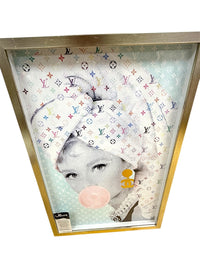 Oliver Gal Louis Vuitton Wall Art Print Audrey Hepburn with Gold Frame 16” x 24”