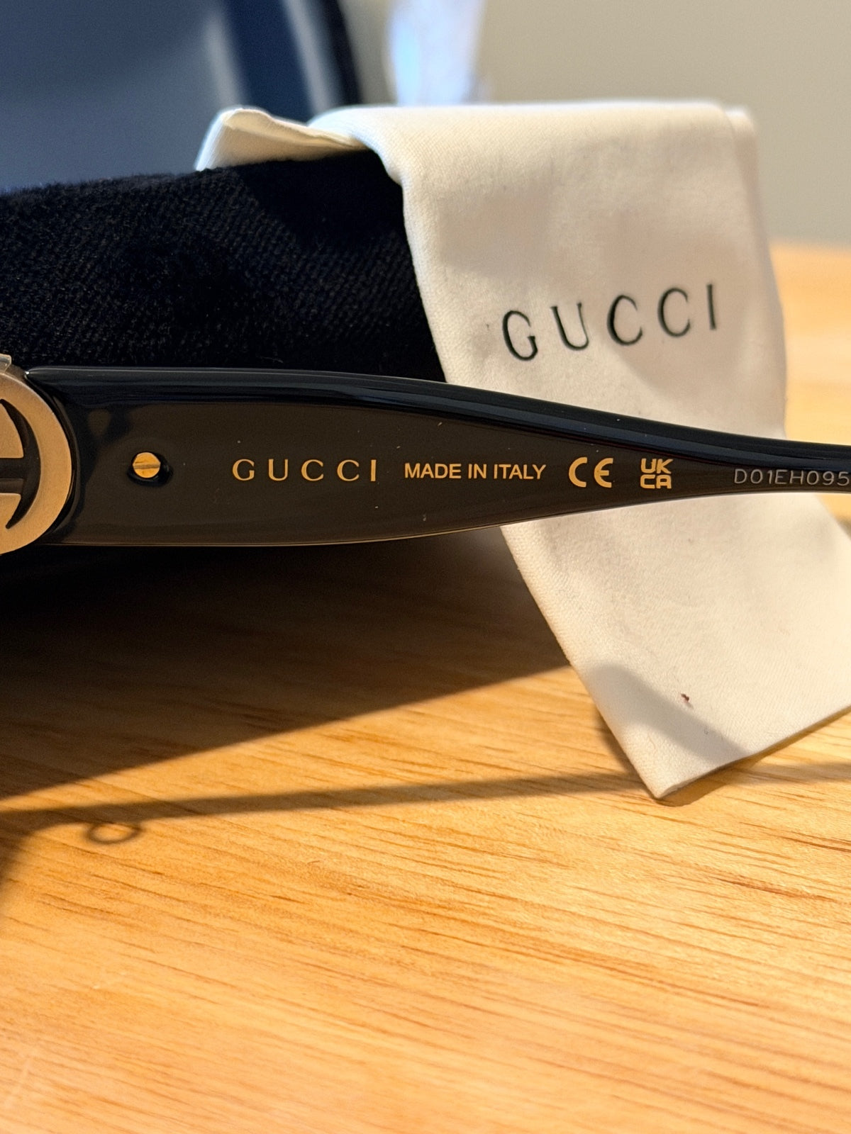 Gucci GG1029SA 001 Black Square Sunglasses Gray Gradient 57mm