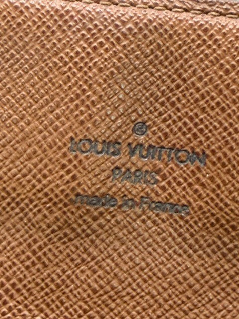Louis Vuitton Vintage Monogram Canvas Long Wallet Wristlet Brown Gold Hardware