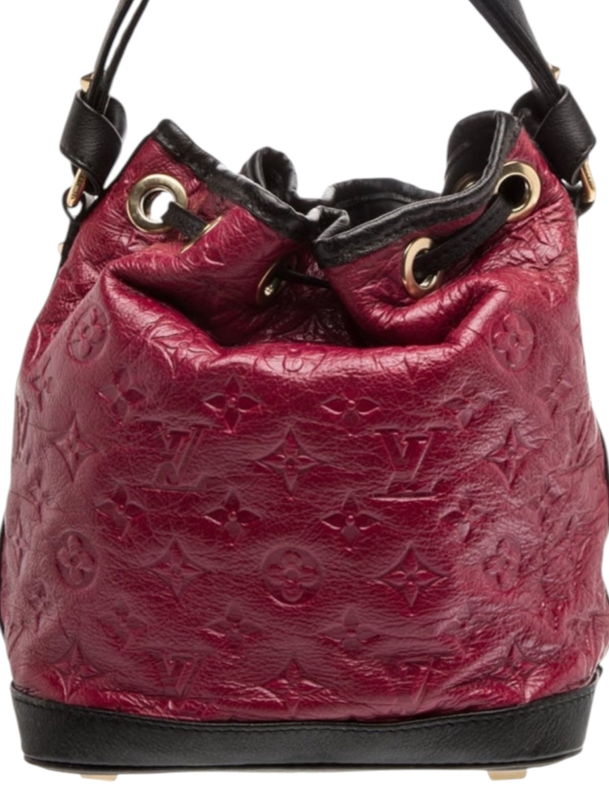 Louis Vuitton Empreinte NéoNoé Small Burgundy Leather Bucket Bag with COA
