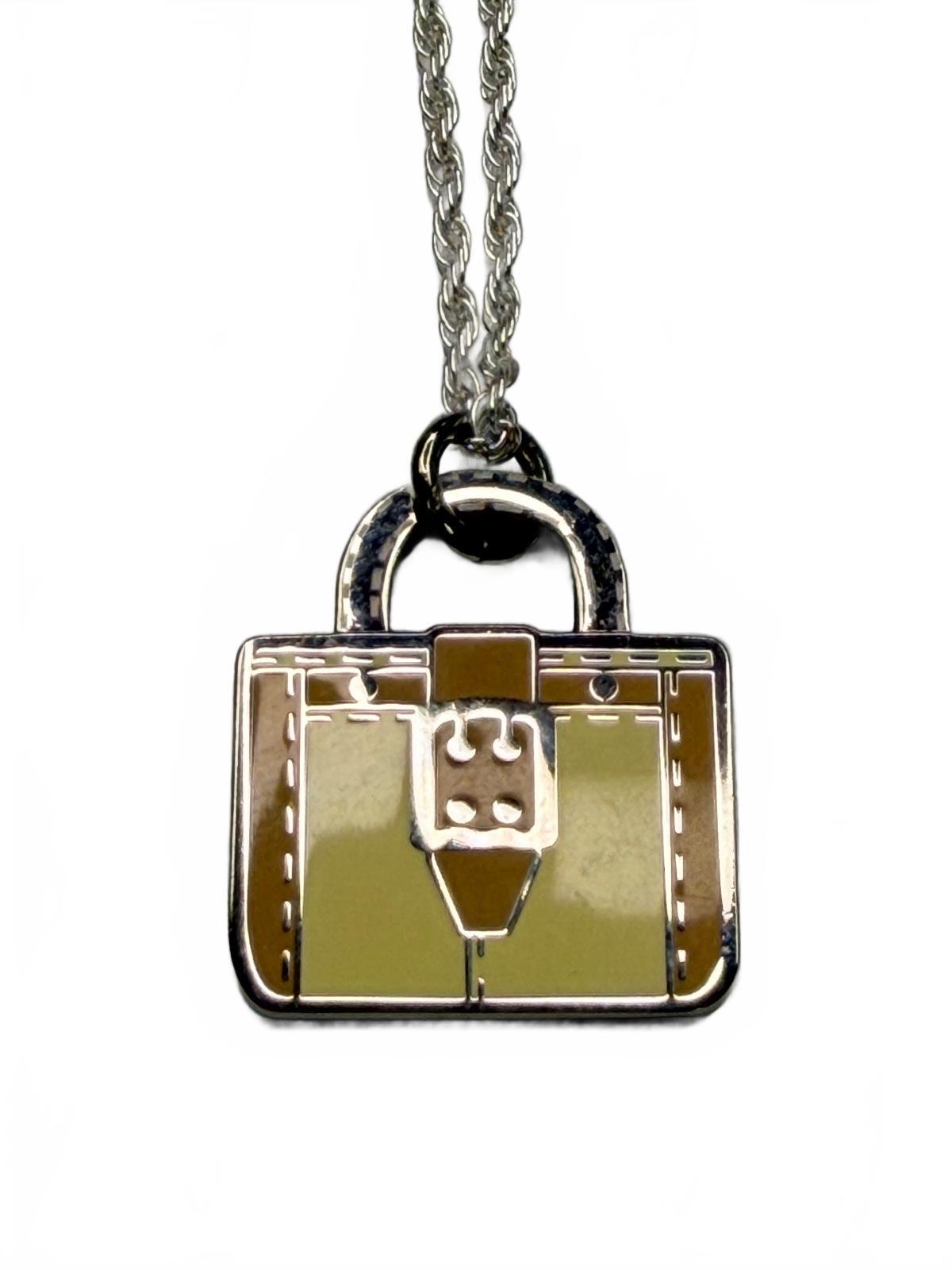 Coach Silver Charm Authentic with 925 Chain Necklace