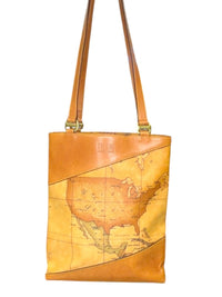 Alviero Martini 1A Classe Geo Classic Leather Tote Bag
