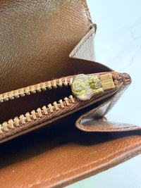 Louis Vuitton Vintage Monogram Continental Long Snap Wallet Brown
