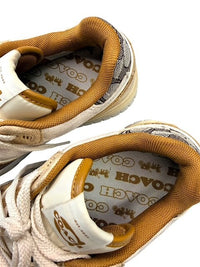 Coach Womens Soho Mixed Signature Patchwork Sneakers Beige Brown Women’s Size 9B