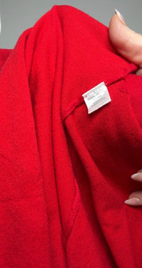 Erin London Red Cowl Neck Long Sleeve Tunic Sweater with Pockets Size L skuM