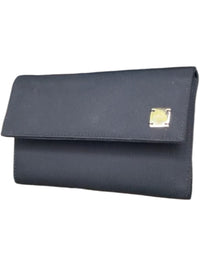 Fendi Black Folded Wallet with Metal Logo Plaque