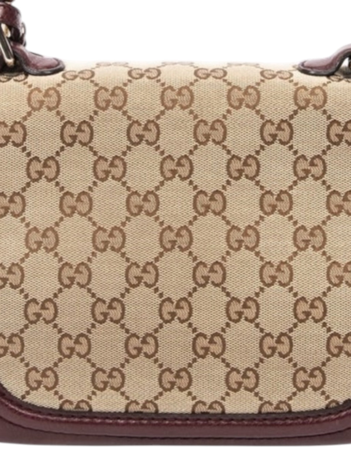 Gucci Bamboo Handle GG Supreme Canvas Shoulder Bag
