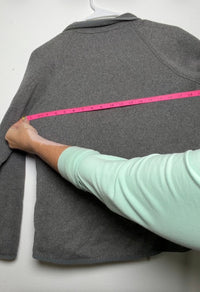 Eddie Bauer Gray Fleece Zip-Up Jacket with Pink Trim Size L skuM