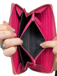 Saint Laurent Pink Leather Zip-Around Wallet