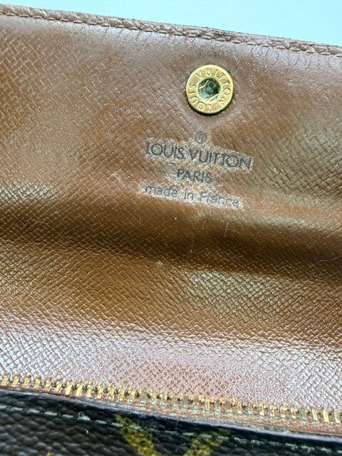 Louis Vuitton Vintage Monogram Continental Long Snap Wallet Brown