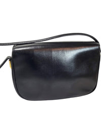 Bally Vintage Black Leather Crossbody Shoulder Bag