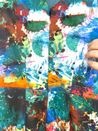 Betsey Johnson Colorful Abstract Print Midi Dress Size 4
