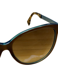 Fendi Turquoise Gradient Blue to Brown Frame Sunglasses with Red Fendi Case