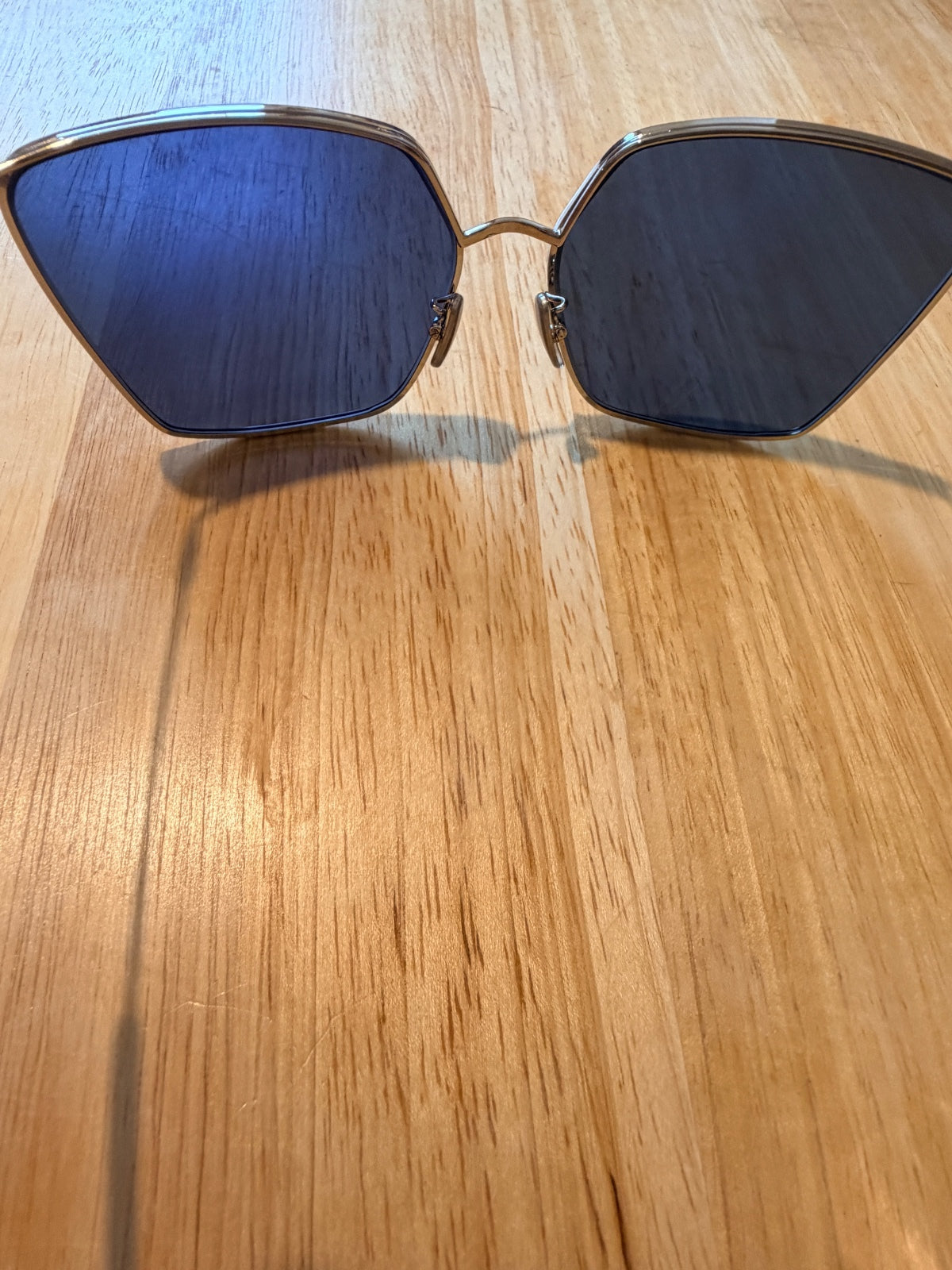 Celine CL40135U 16V Silver Blue Sunglasses 65mm New with Case and Box