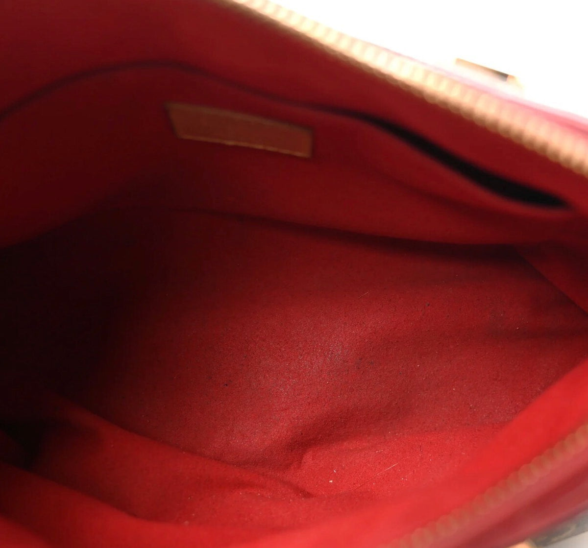 Louis Vuitton Pallas BB Monogram Canvas Crossbody Handbag with Red Interior
