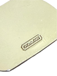 Coach Pink Handbag Charm Necklace Silver tone paperclip Chain toggle closure