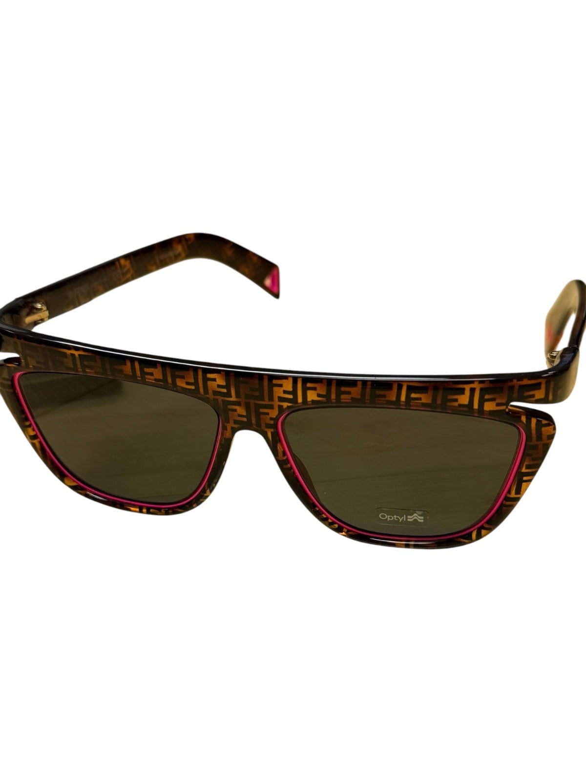 Fendi FF0384 Tortoise Shell Sunglasses with Pink Accents