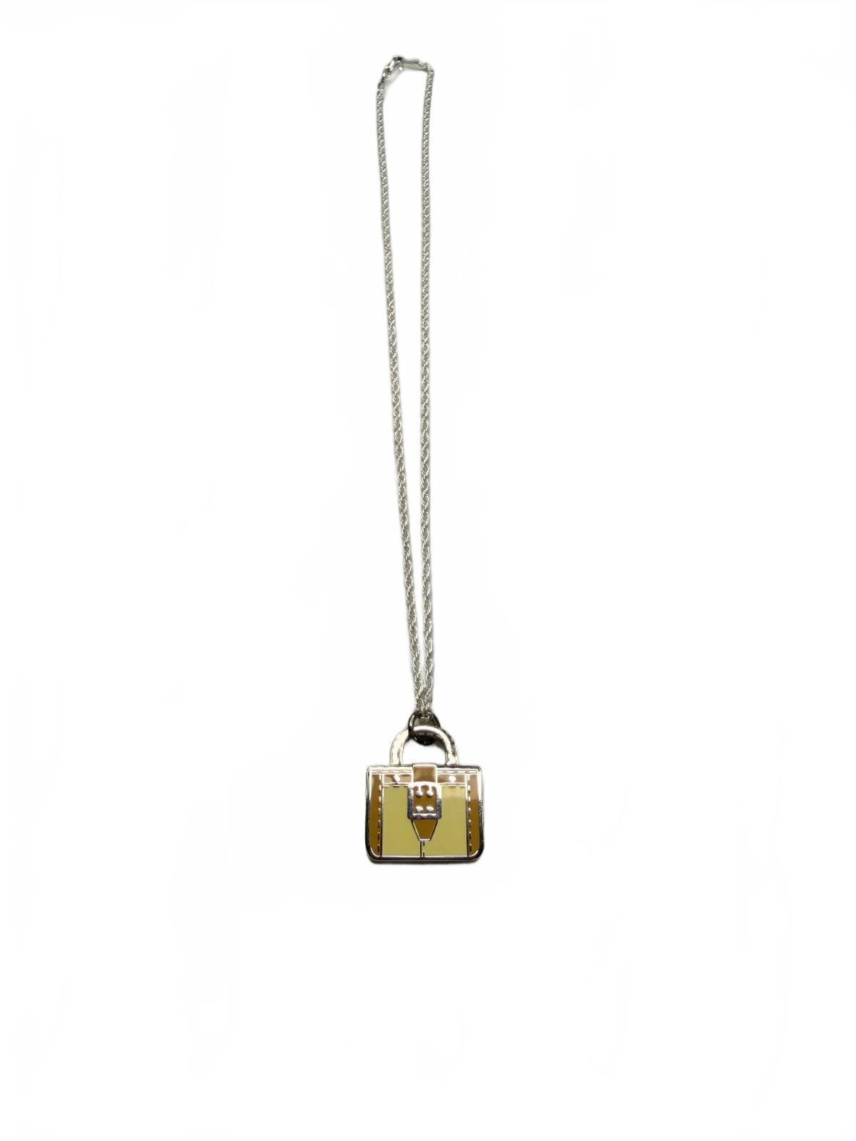 Coach Silver Charm Authentic with 925 Chain Necklace