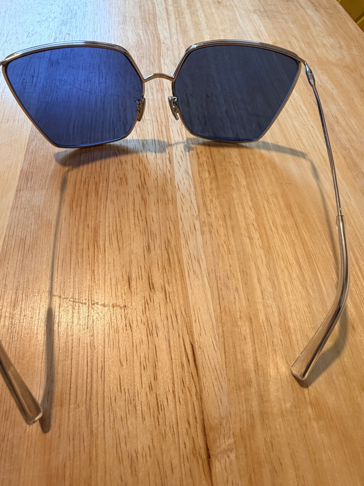 Celine CL40135U 16V Silver Blue Sunglasses 65mm New with Case and Box