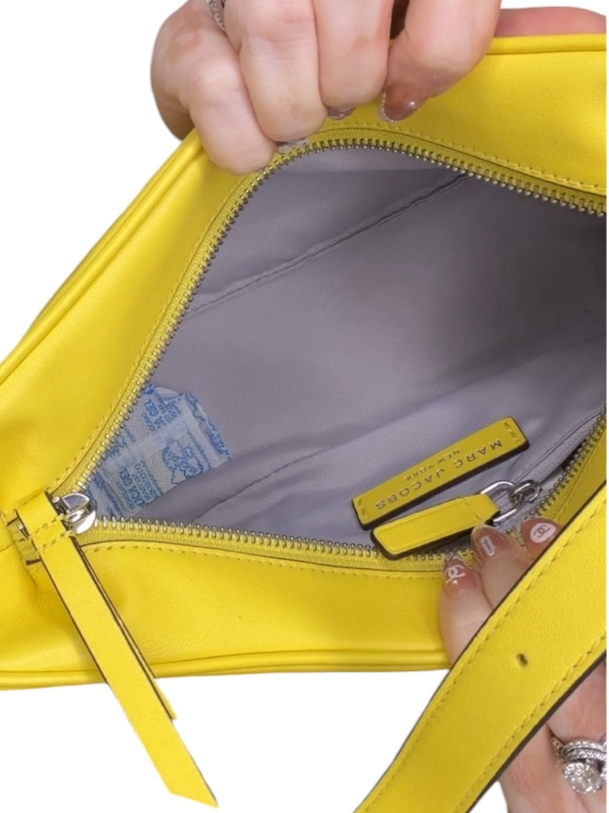 Marc Jacobs Yellow Leather Shoulder Bag with Chain Strap