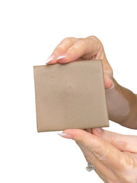 Hermès Bastia Epsom Leather Etoupe Taupe Snap Coin Wallet Made in France