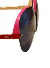 Christian Dior Superbe RMU KU Red Pink Titanium Sunglasses New with Case and COA