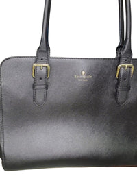 Kate Spade New York Black Saffiano Leather Large Shoulder Tote Work Laptop Bag
