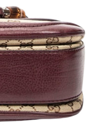 Gucci Bamboo Handle GG Supreme Canvas Shoulder Bag