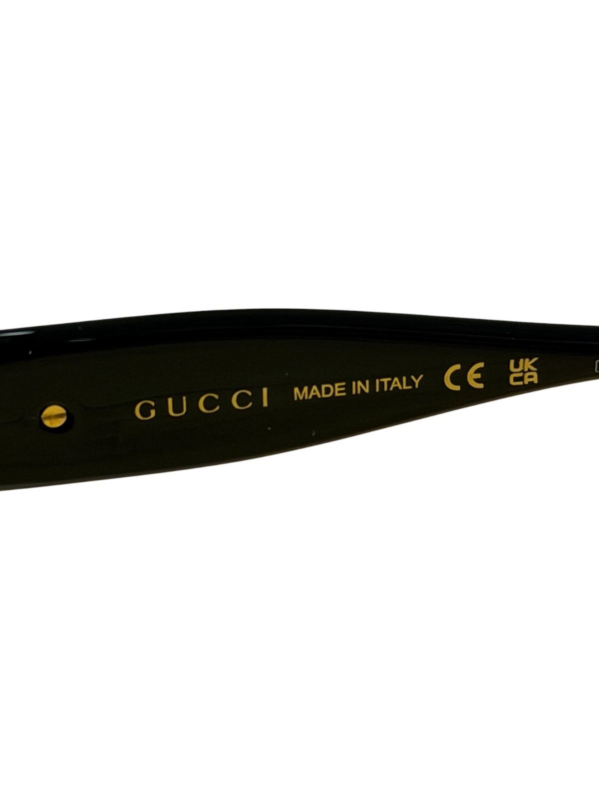 Gucci Oversized Black Square Sunglasses with Gold GG Logo
