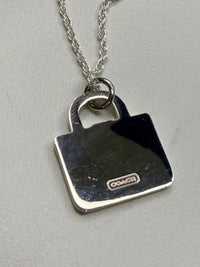 Coach Silver Charm Authentic with 925 Chain Necklace