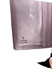 Gucci GG Canvas Heart Guccissima Card Holder ID Wallet Beige Brown Monogram