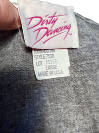 Vintage 80s Dirty Dancing Acid Wash Denim Crop Top Jeweled Buttons Size Large