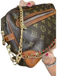 Louis Vuitton Monogram Canvas Crossbody Bag with Gold Chain