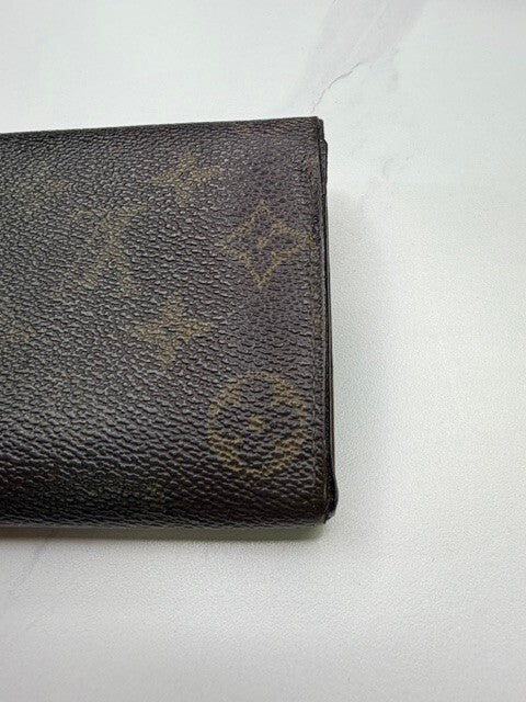 Louis Vuitton Vintage Monogram Continental Long Snap Wallet Brown
