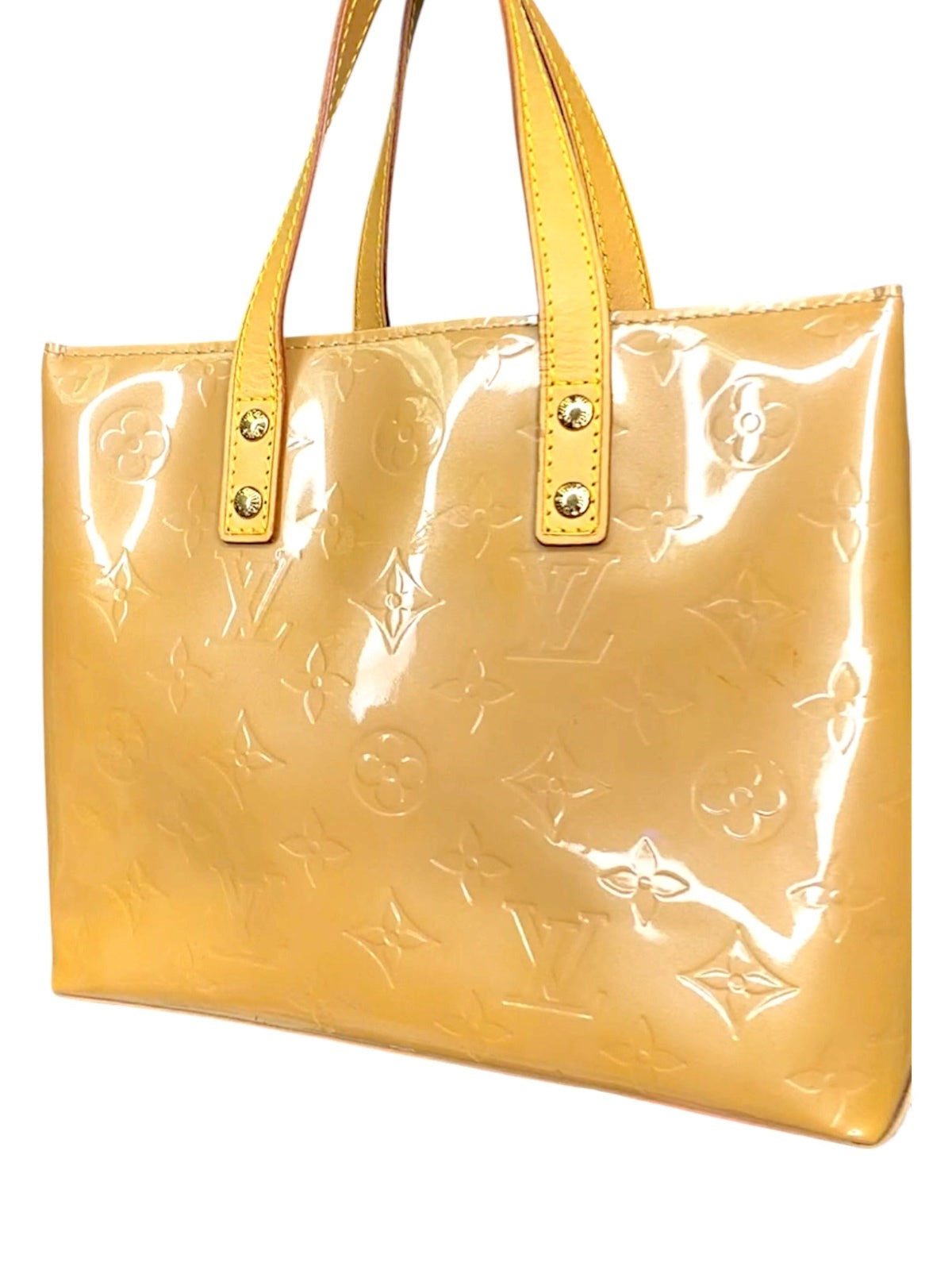 Louis Vuitton Gold Vernis Patent Leather Monogram Tote Bag