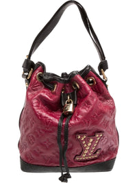 Louis Vuitton Empreinte NéoNoé Small Burgundy Leather Bucket Bag with COA