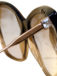 Jimmy Choo Ombre Brown Gradient Cat Eye Sunglasses 58 15