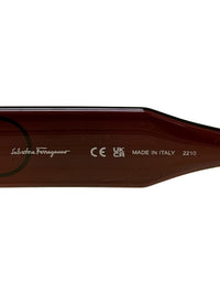 Ferragamo Brown Gradient Lens Sunglasses with Gold Logo Detail