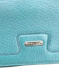 Celine Blue Leather Long Wallet authentic vintage Celine Large Flap Wallet