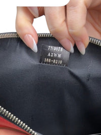 Fendi Bag Bugs Monster Eyes Red Leather Zip Clutch Pouch Portfolio