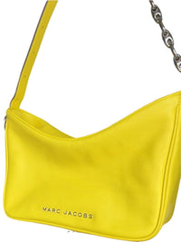 Marc Jacobs Yellow Leather Shoulder Bag with Chain Strap