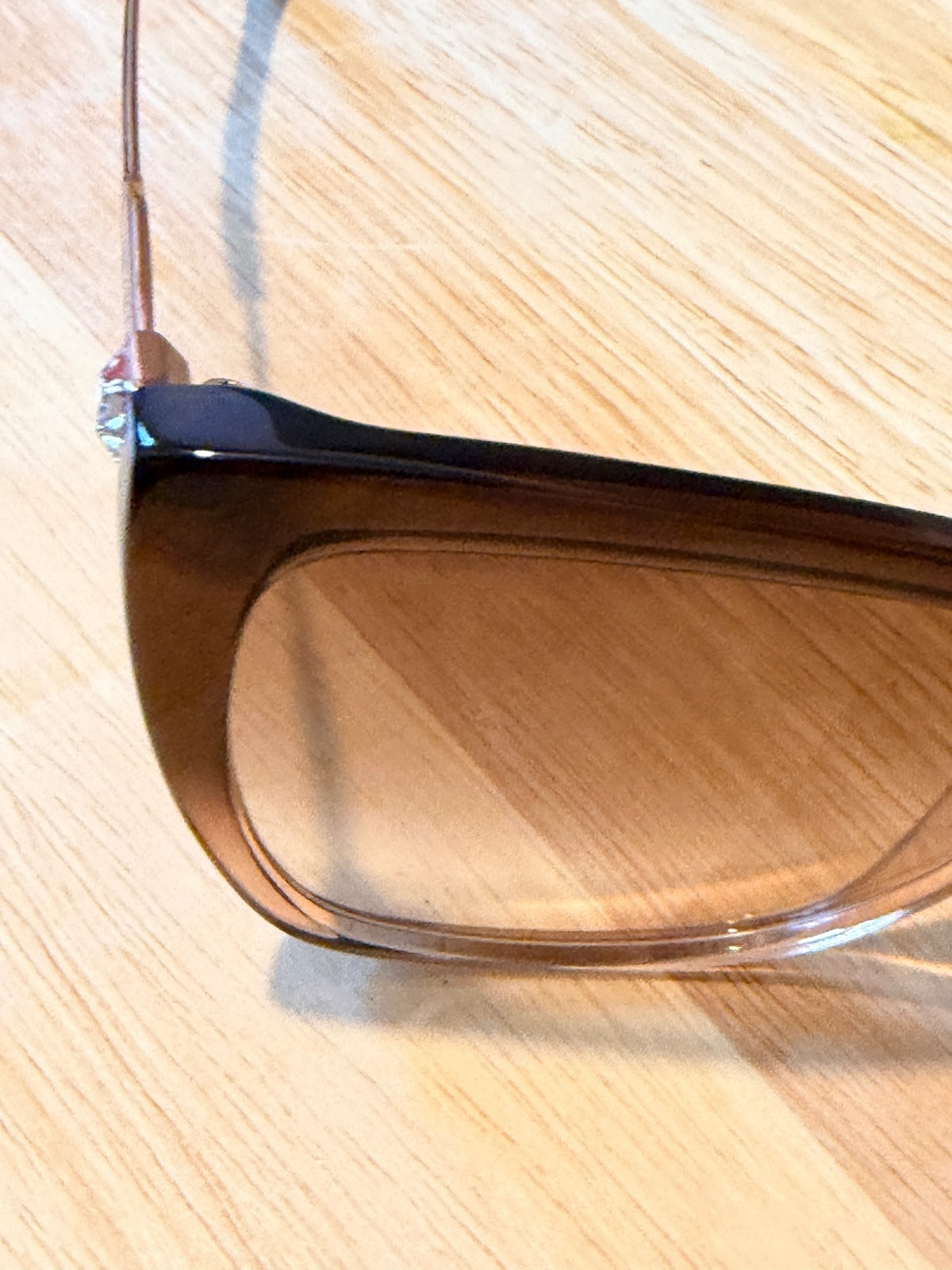 Jimmy Choo Brown Gradient Cat Eye Sunglasses with Crystal Detail