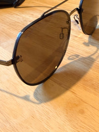 Bally BY0106/H-12E Unisex Black Metal Aviator Sunglasses New