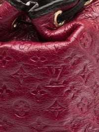 Louis Vuitton Empreinte NéoNoé Small Burgundy Leather Bucket Bag with COA