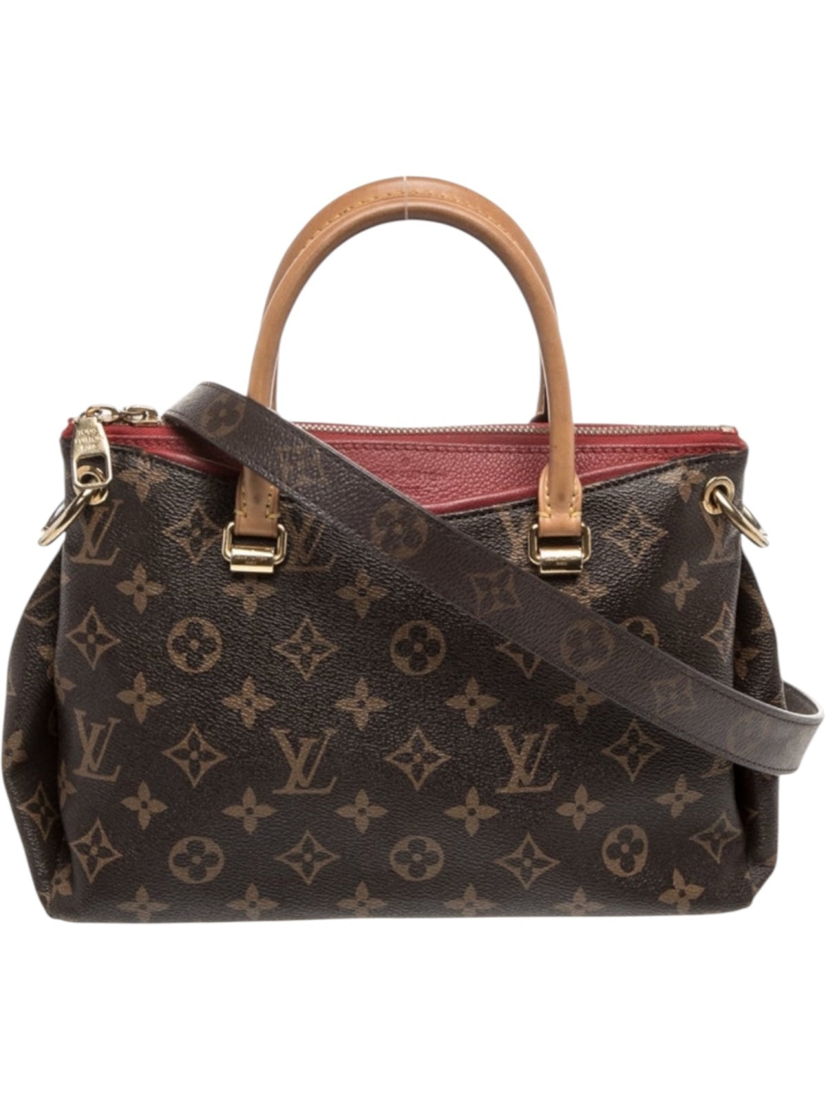 Louis Vuitton Pallas BB Monogram Canvas Crossbody Handbag with Red Interior