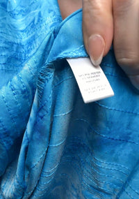 Cato Blue Sleeveless Sequin Handkerchief Hem Top Size M skuM